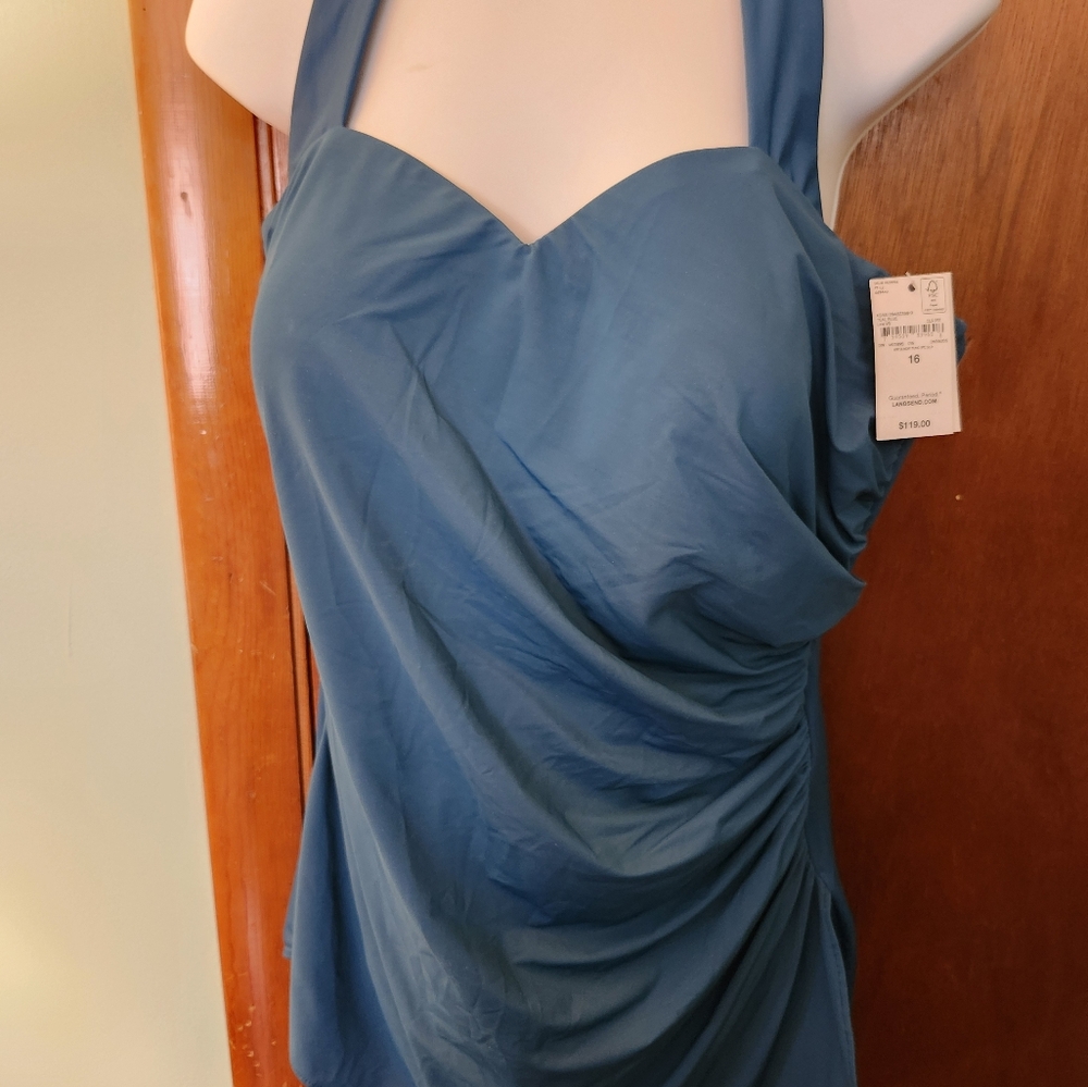 New, Lands'end Teal Women's Swimsuit.  Size 16.